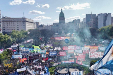 Foto aérea de la movilización 